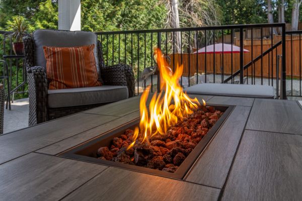 Gas Fire Pit Installation in Crystal Lake