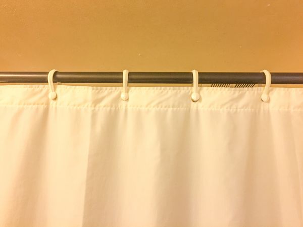 Shower Curtain Hanging in Crystal Lake